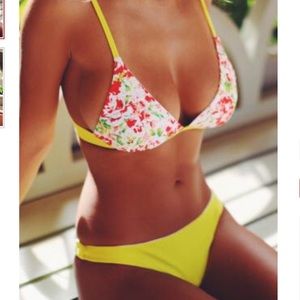 Yellow floral bikini